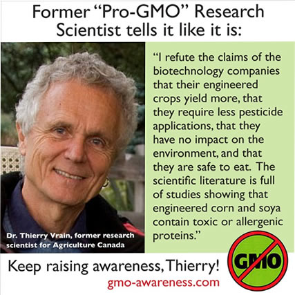 Former Pro-GMO Research Scientist Thierry Vrain